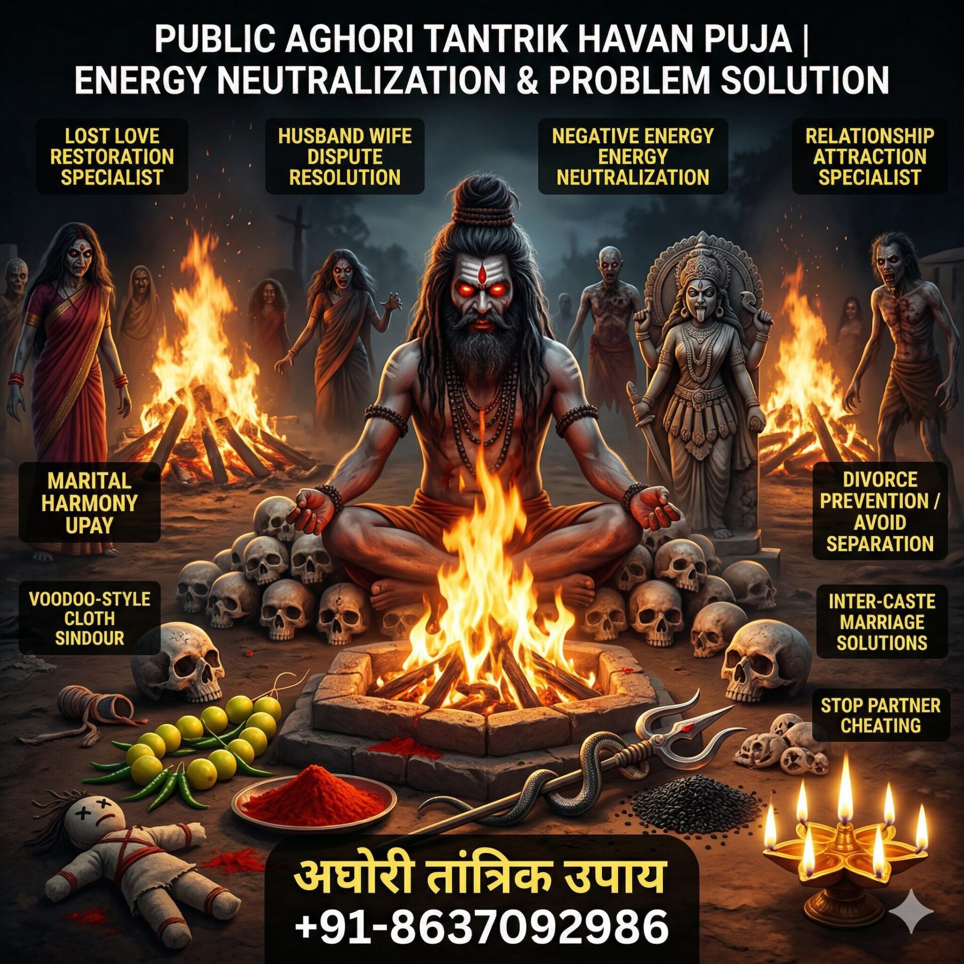 Sarvajanik Aghori Tantrik Havan Puja | Negative Energy Removal & Problem Solution