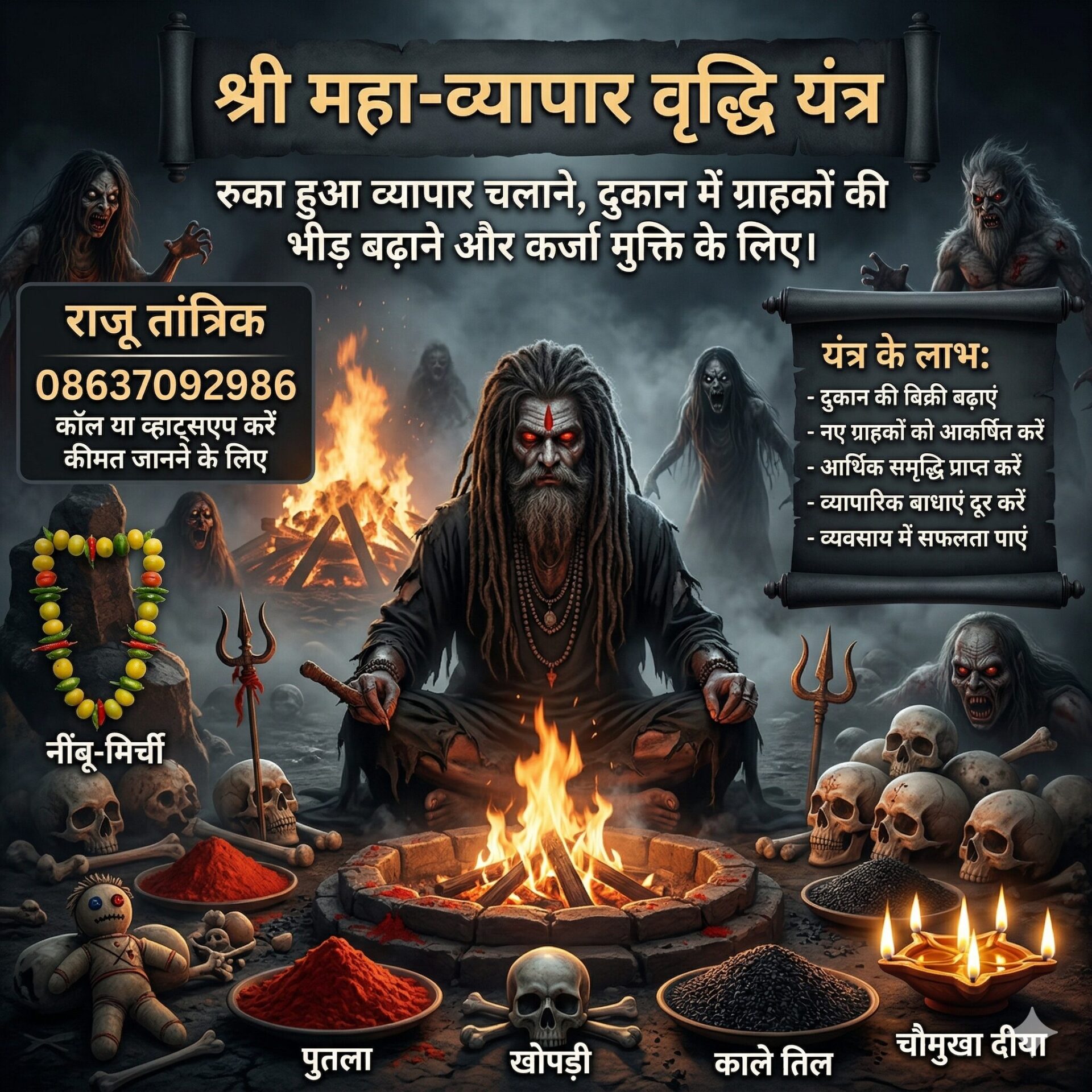 Shri Maha-Vyapar Vriddhi Yantra: Boost Business, Attract Customers & Debt Relief Solution. Raju Tantrik – 8637092986